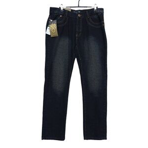 Jean Station Mens Straight Leg Faded Denim Jeans Black Classic Pockets